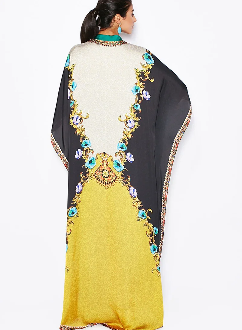 Aanchal Chanda Digital Print Embellished Kaftan