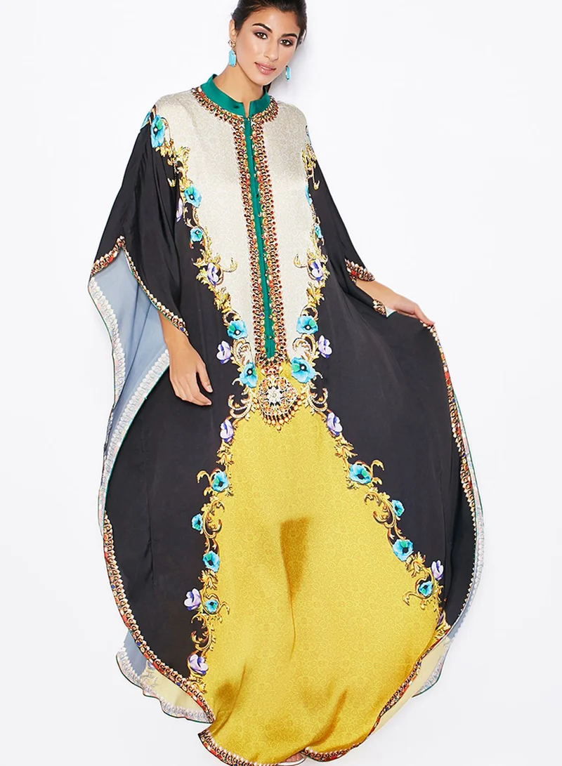 Aanchal Chanda Digital Print Embellished Kaftan