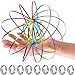 YOFOBU 9 Pack Flow Spinner Ring Arm Magic Spring Arm Flow Sculpture Ring Colored Magic Kinetic Spring Interactive Stress Relief Rings Festival Accessories Colorful - Image 2
