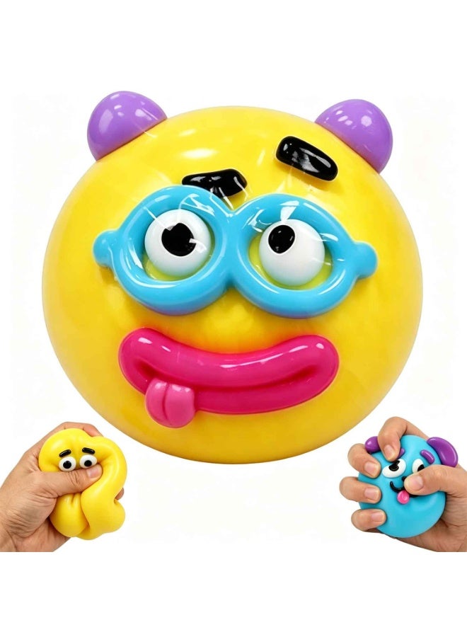 Soft Slow Rising Fidget Sensory Squeeze Ball,New Squishy Dog Face Swap Soft Slow Rising Squishy Toy, Cute Sensory Fidget Squeeze Toy, Stress Anxiety Relief Decompression Squishies for Adults Kids - Image 1