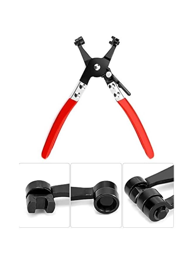 Arabest Hose Clamp Pliers Set, 2-Piece Auto Locking Clamps, Flat & 45 Angled Belt Hose Repair Tool  - Image 2