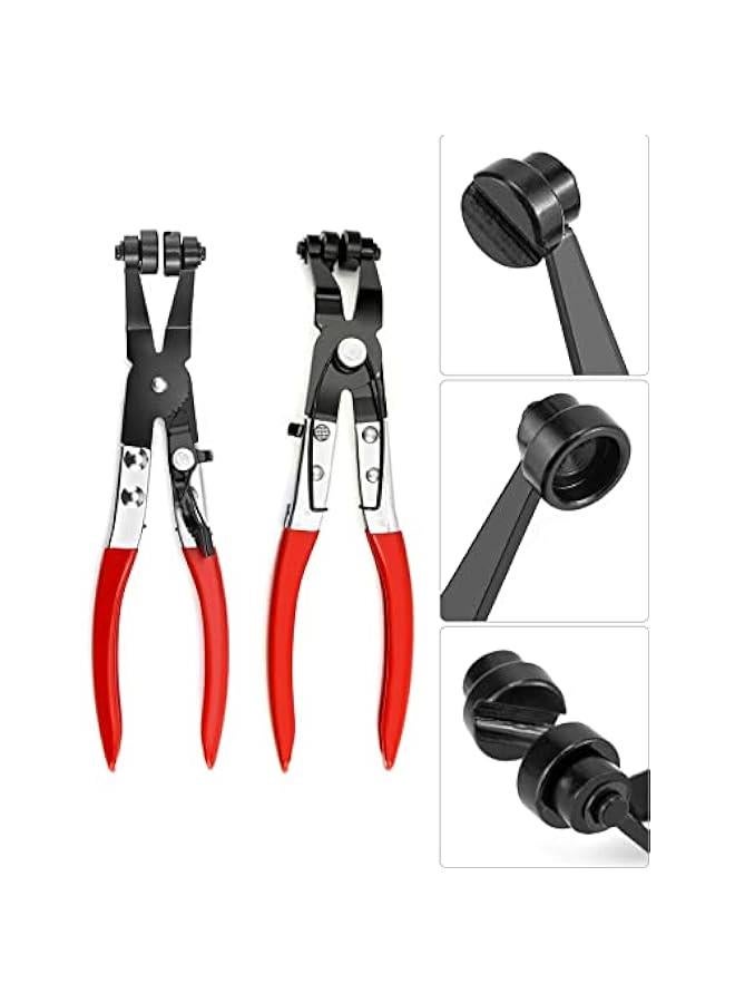 Arabest Hose Clamp Pliers Set, 2-Piece Auto Locking Clamps, Flat & 45 Angled Belt Hose Repair Tool  - Image 3