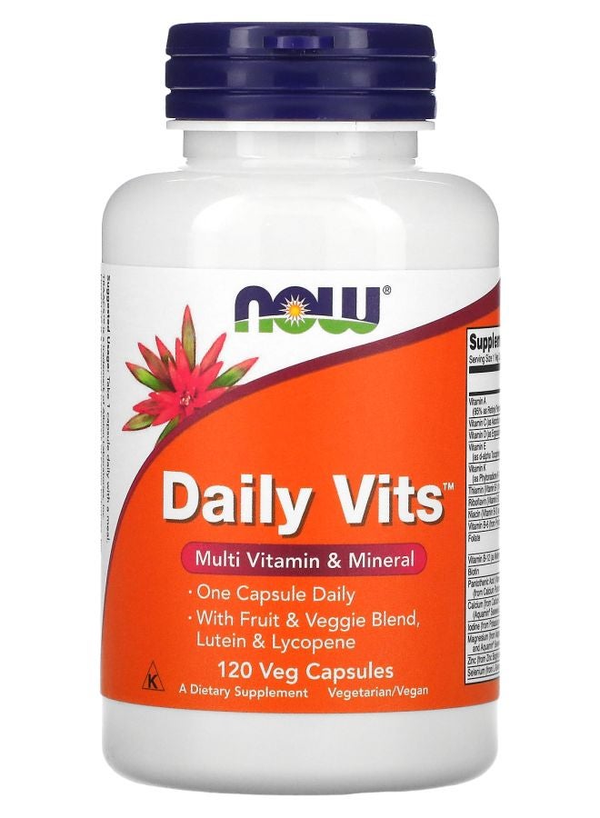 now Daily Vits Multi Vitamin & Mineral 120 Veg Capsules