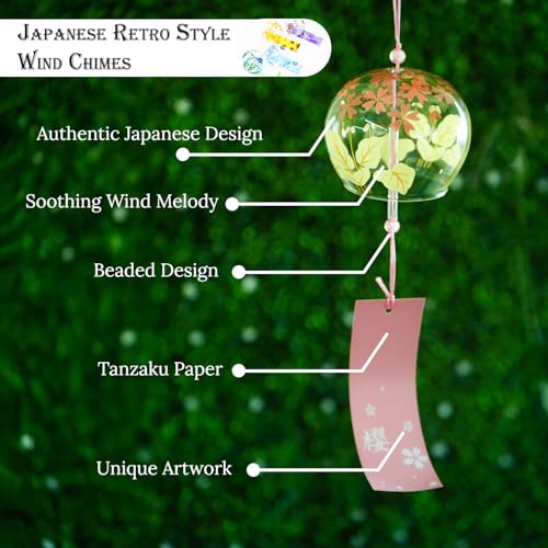 Ekhasa Nostrae by Ekhasa Japanese Wind Chimes for Home Decor, Living Room | Windchimes for Balcony, Garden | Glass Bell Windchime | Outdoor Wind Chime for Vastu Feng Shui | Japanese Decor Items for Gift - Image 4