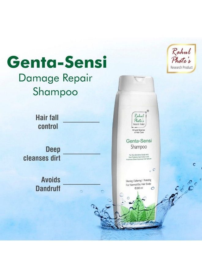 Rahul Phate's Research Product Gentasensi Damage Repair Shampoo For Damaged Frizzy Hair Fall Control Antidandruff Shampoo For Smooth Shinny And Strong Hairs 200 Ml  - Image 5