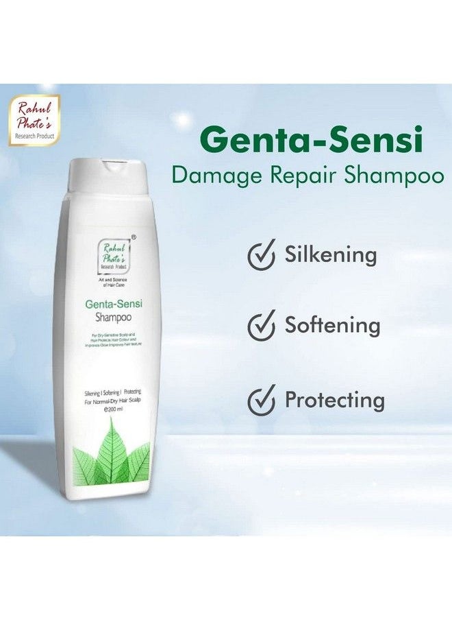 Rahul Phate's Research Product Gentasensi Damage Repair Shampoo For Damaged Frizzy Hair Fall Control Antidandruff Shampoo For Smooth Shinny And Strong Hairs 200 Ml  - Image 4