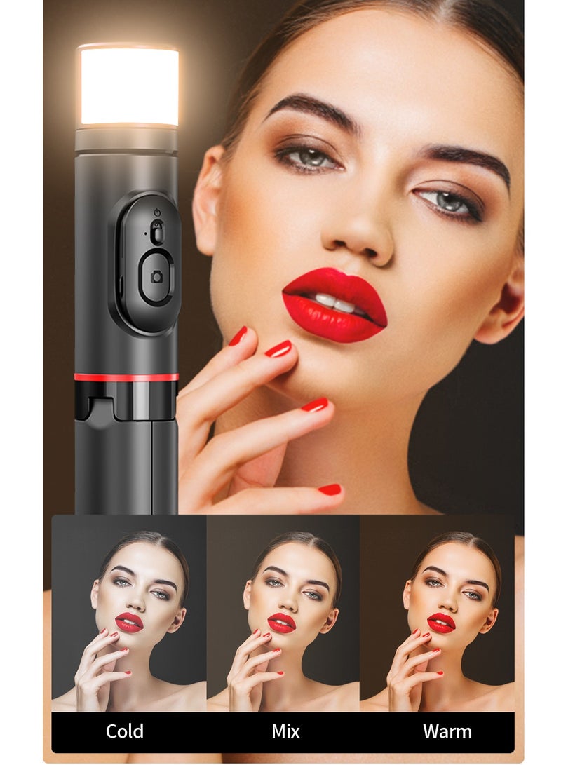 29.92”Selfie Stick Tripod with fill light, Extendable Aluminum Tripod with Rechargeable Bluetooth Remote, Compatible with iPhone and Android Smartphones, Perfect for Travel, Vlog, Video and Photo - Image 4