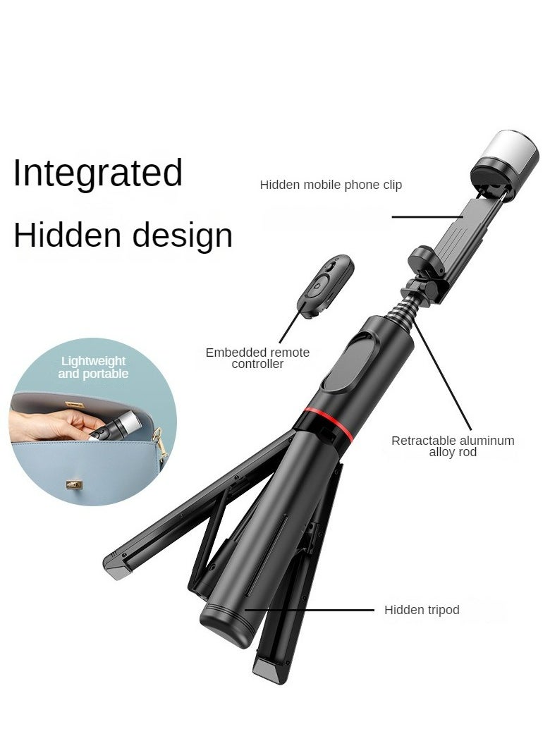Generic - 29.92”Selfie Stick Tripod with fill light, Extendable Aluminum Tripod with Rechargeable Bluetooth Remote, Compatible with iPhone and Android Smartphones, Perfect for Travel, Vlog, Video and Photo - Image 1