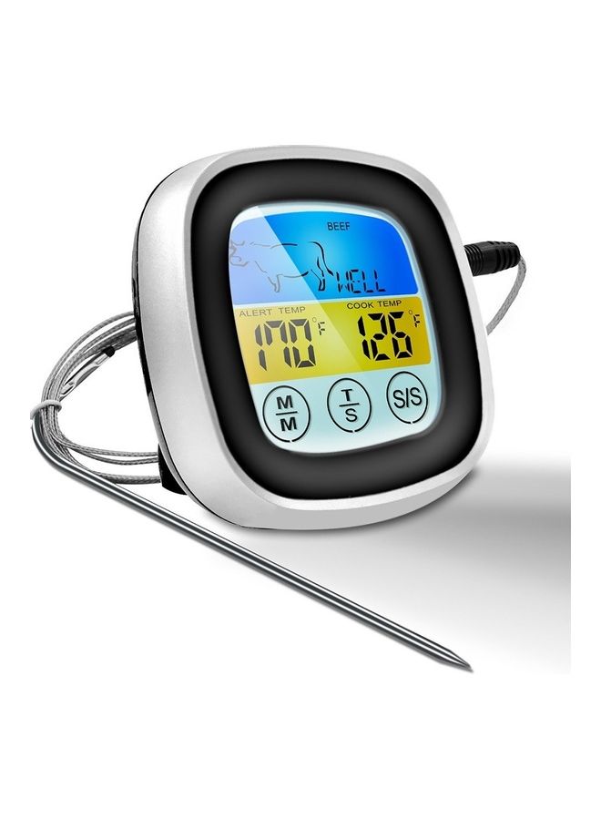 إسكدنيا ميزان قياس حرارة للشواية أسود/ فضي - Image 1