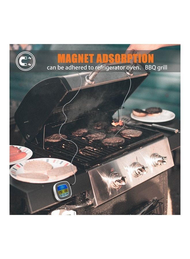 إسكدنيا ميزان قياس حرارة للشواية أسود/ فضي - Image 5