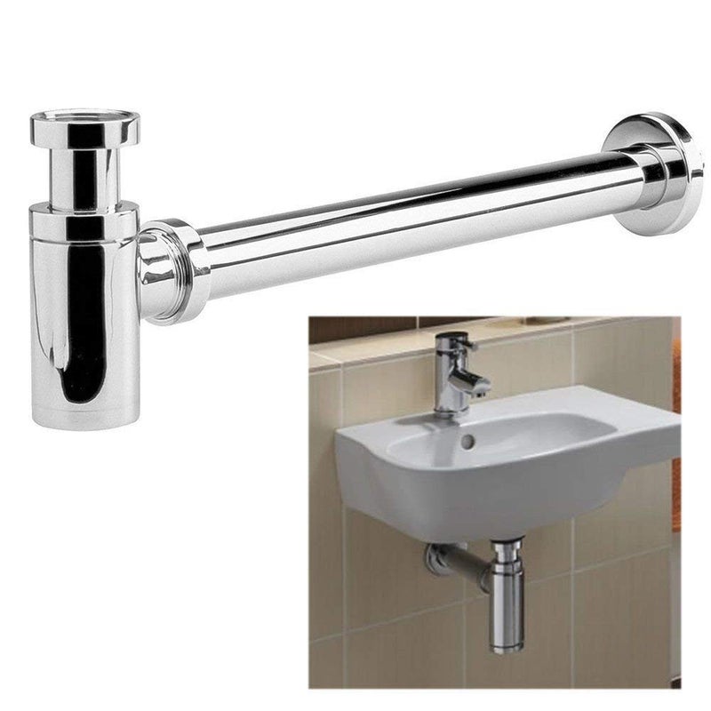 SB SMART BATH Premium Stainless Steel Bottle Trap Set with Waste PipeOutlet Pipe for Bathroom Basin Kitchen Sink Wash BasinChrome Plated - Image 2