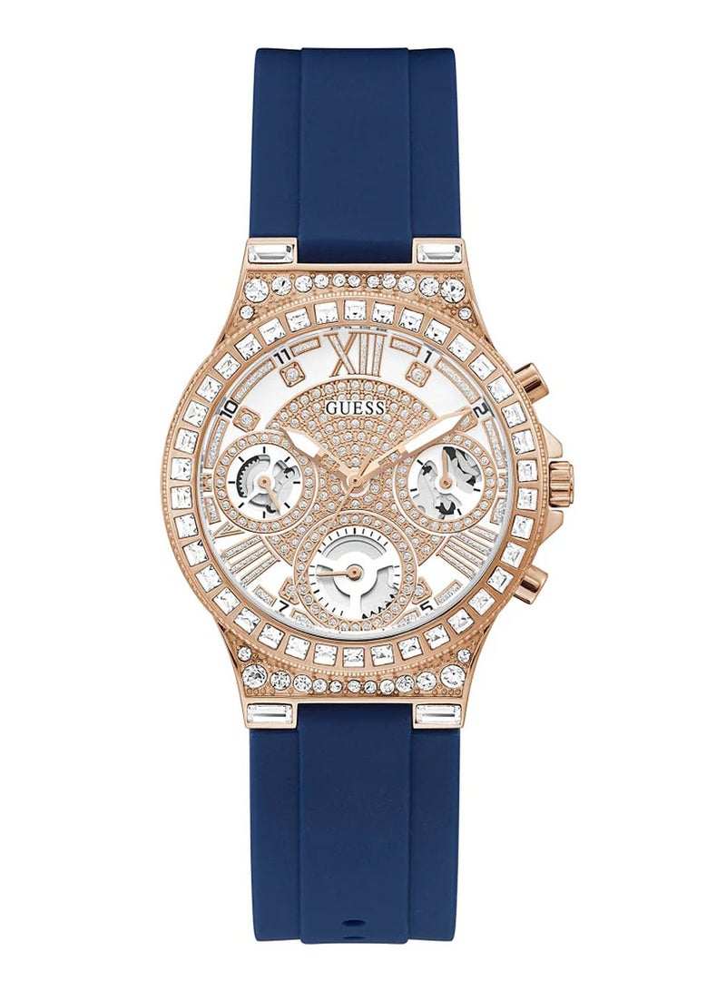 GUESS ساعة يد GUESS Moonlight متعددة الوظائف من السيليكون GW0257L3 - 36 مم - أزرق - Image 1