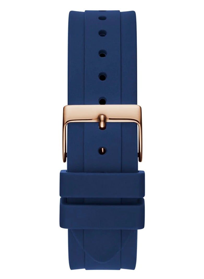 GUESS ساعة يد GUESS Moonlight متعددة الوظائف من السيليكون GW0257L3 - 36 مم - أزرق - Image 4