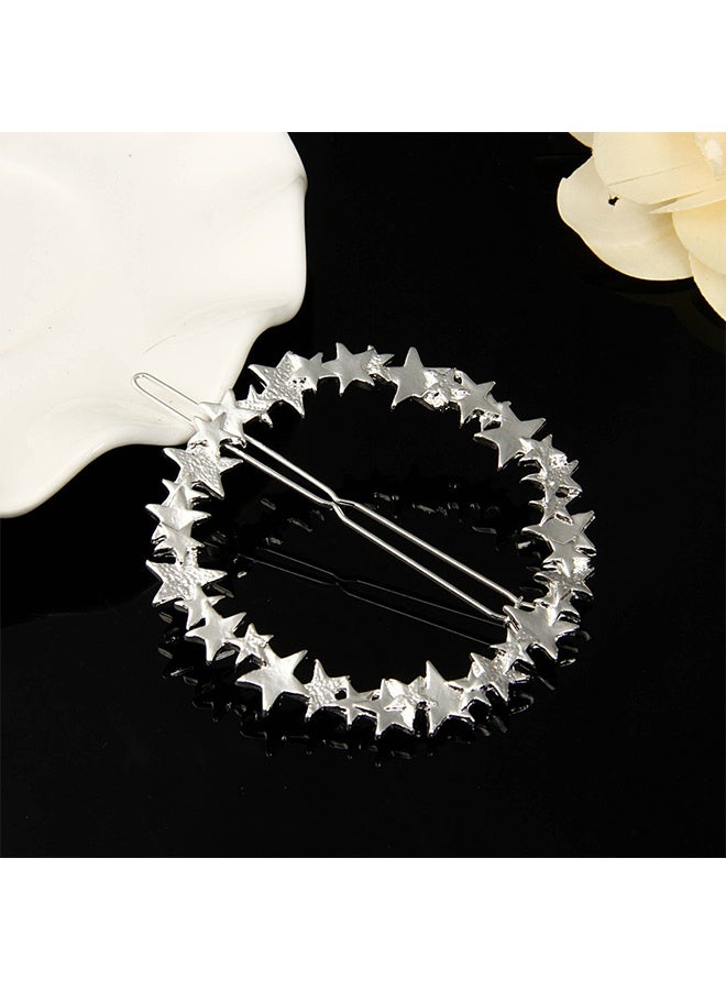 2 Pcs Minimalist Hair Clip For Women And Girls, Newly designed Geometric Metal Hair Clip Bobby Pin Ponytail Holder Hair Accessories(Gold & Silver) - Image 3