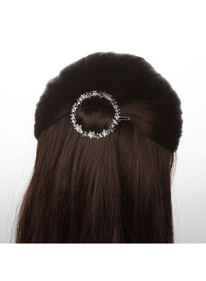 2 Pcs Minimalist Hair Clip For Women And Girls, Newly designed Geometric Metal Hair Clip Bobby Pin Ponytail Holder Hair Accessories(Gold & Silver) - Image 5