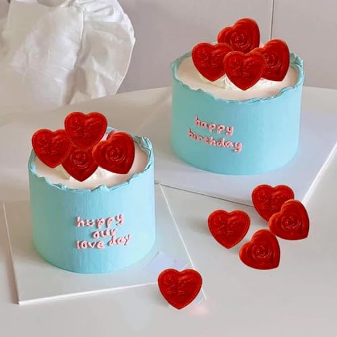 Copzievkae 2 Pack Heart Chocolate Molds Heart Molds Silicone Valentine Chocolate Molds Heart Chocolate Mold 10 Style Love Rose Bow Shaped Silicone Mold for Candy, Gummy, Ice Cube Tray - Image 3