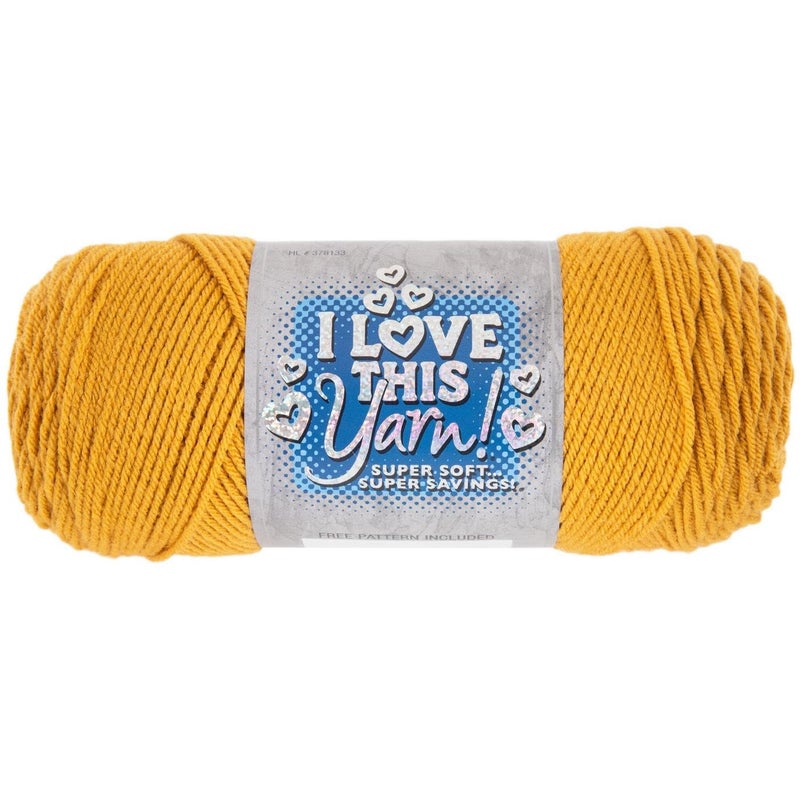 Hobby Lobby I Love This Yarn - 4 Medium 100% Acrylic Yarn for Crocheting & Knitting Blankets, Hats & Accessories, Set of 2, 156 Sungold - Image 2