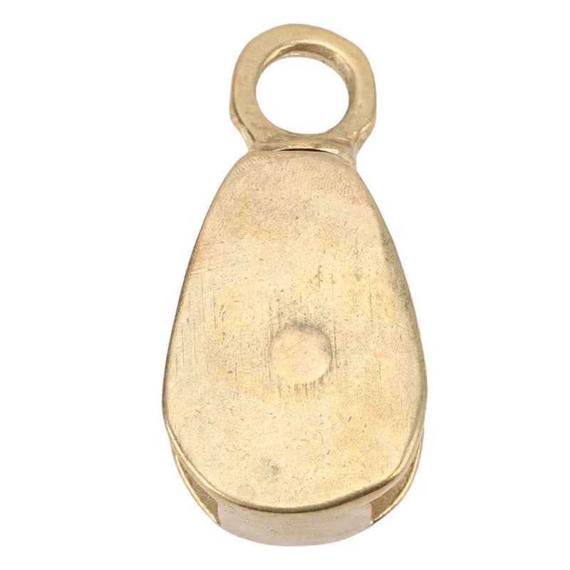 Brass Flag Rope Pulley Rotating 32mm Diameter Lifting Single Pulley Block Fine Polished for Signal Flag Ropes Ships Yachts - Image 1