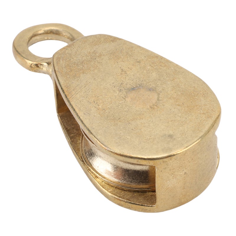 Brass Flag Rope Pulley Rotating 32mm Diameter Lifting Single Pulley Block Fine Polished for Signal Flag Ropes Ships Yachts - Image 5
