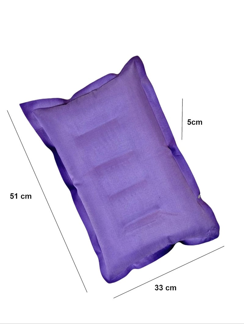 Shivam Mart Cotton Travelling Pillow Comfortable PortableNeck SupportLightweight Compact Travelling in Train BusFlight Camping Hostel and Office Pack of 2Get Color as per Availablity  - Image 3