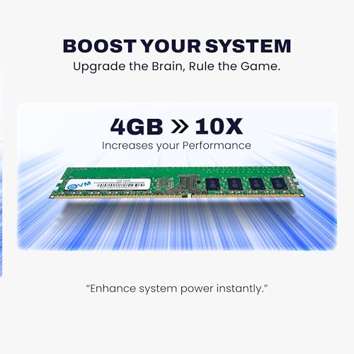 EVM ذاكرة RAM سطح المكتب EVM 4GB DDR4 2400MHz Long-DIMM – جهد منخفض 1.2V، 288-PIN، متوافقة مع إنتل وAMD، ترقية ذاكرة كمبيوتر عالية السرعة – ضمان 10 سنوات (EVMT4G2400U88P) - Image 3
