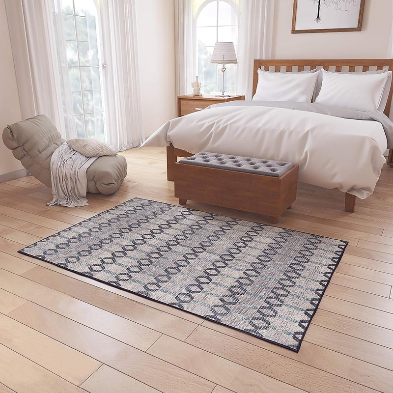 Status Contract STATUS 3D Printed Perfect Home Rugs Carpet for Living Area | Rug and Carpet for Bedroom |Rug and Carpet for Dining Table Rug Floor Carpet with Anti Slip Backing (4 x 6, Design - 317) - Image 1