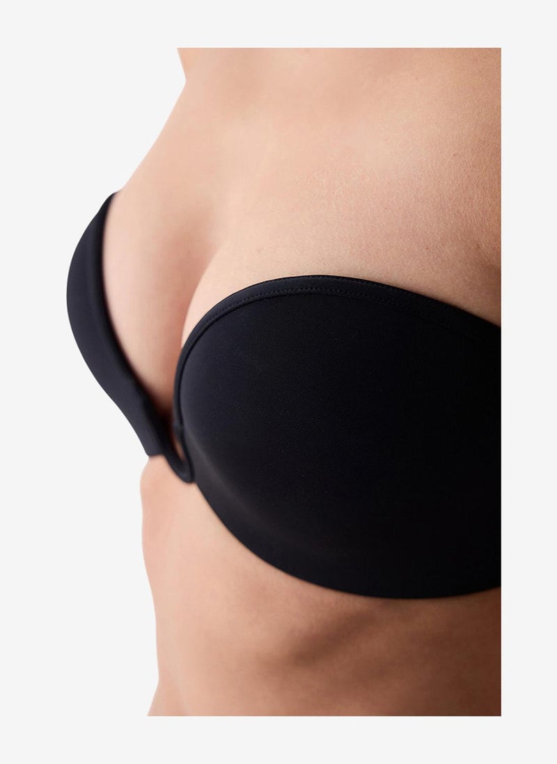 Penti Women Deep Decollete Black Push Up Wired Padded Bra - Image 3