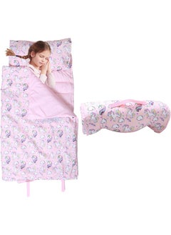 Garlo Toddler Nap Mat for Preschool: Kids Sleeping Mat with Removable Pillow and Blanket for Boys Girls Kindergarten  - Image 1