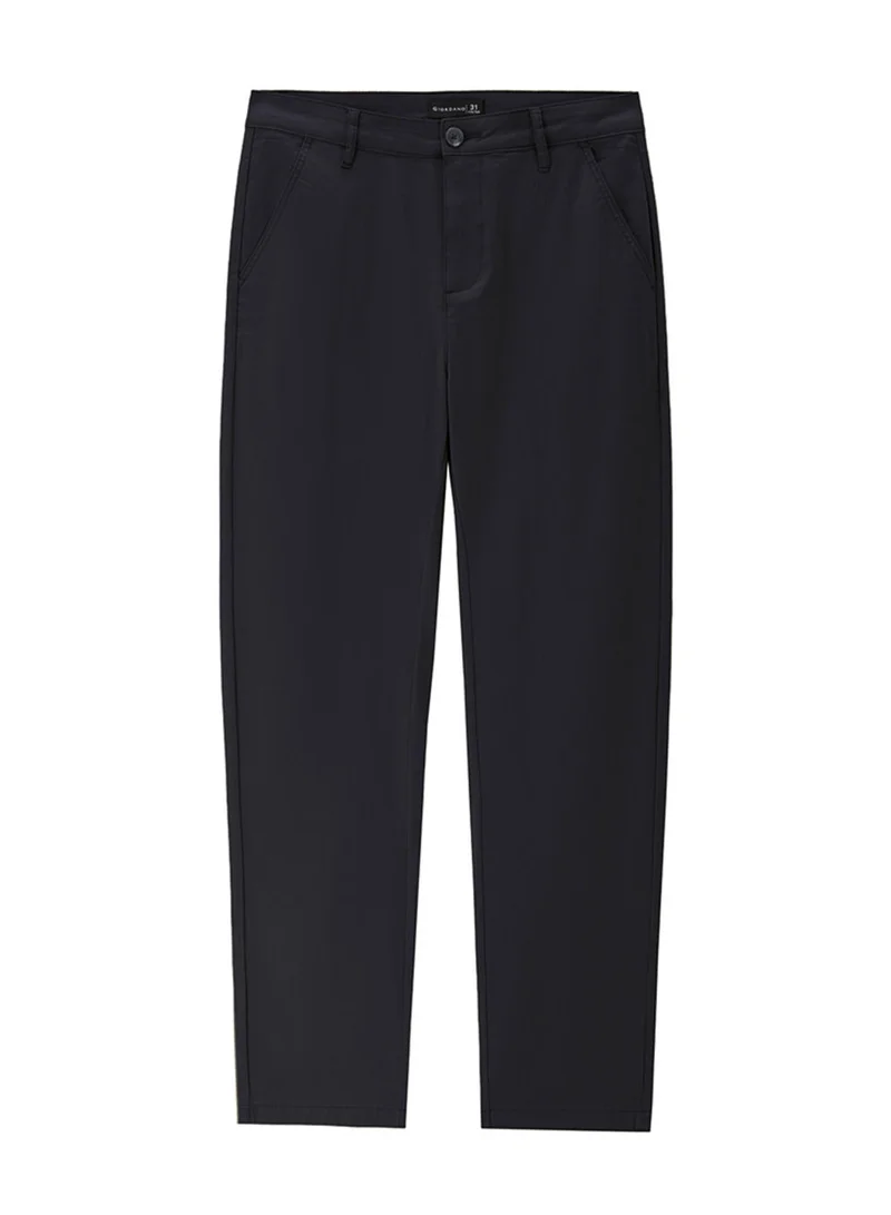 جيوردانو Men’s Mid Rise Regular Fit Stretch Twill Pants