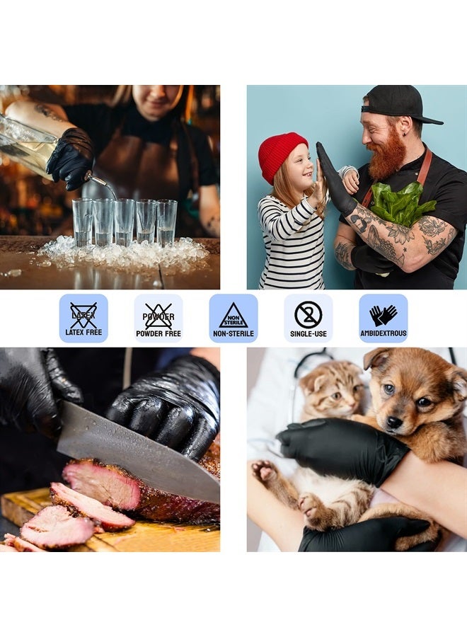 SAFE HEALTH SAFE HEALTH Nitrile Black Industrial Disposable Gloves-Large 3.5 Mil Case of 1000 Powder Free-Latex Free Tattoo-Beauty Salon-Hair Nail Studio-Auto Repair-Car Maintenance-Household-Daily - Image 1