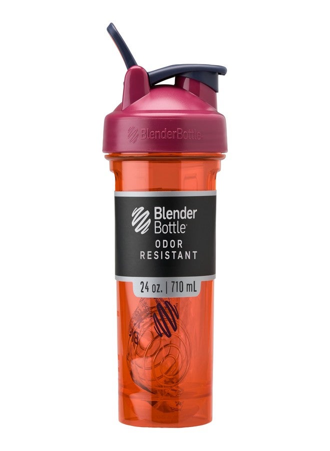 بليندر بوتل زجاجة خلط BlenderBottle Pro Series مثالية لمشروبات البروتين ومكملات ما قبل التمرين، سعة 24 أونصة، لون مرجاني - Image 1