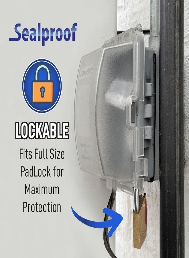Sealproof 1-Gang Weatherproof In Use Outlet Cover | One Gang Outdoor Plug and Receptacle Protector, Lockable, UL Extra Duty Compliant, 18 Configurations - Image 4