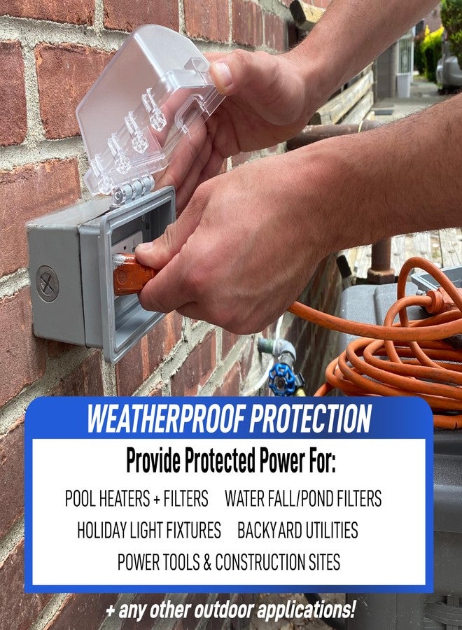 Sealproof 1-Gang Weatherproof In Use Outlet Cover | One Gang Outdoor Plug and Receptacle Protector, Lockable, UL Extra Duty Compliant, 18 Configurations - Image 5