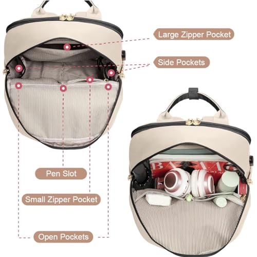 PALAY® Oxford Cloth Laptop Backpack - 15.6 Inches, Women's Travel & School Burden Relief Fashion Contrast Color Backpack - Image 3
