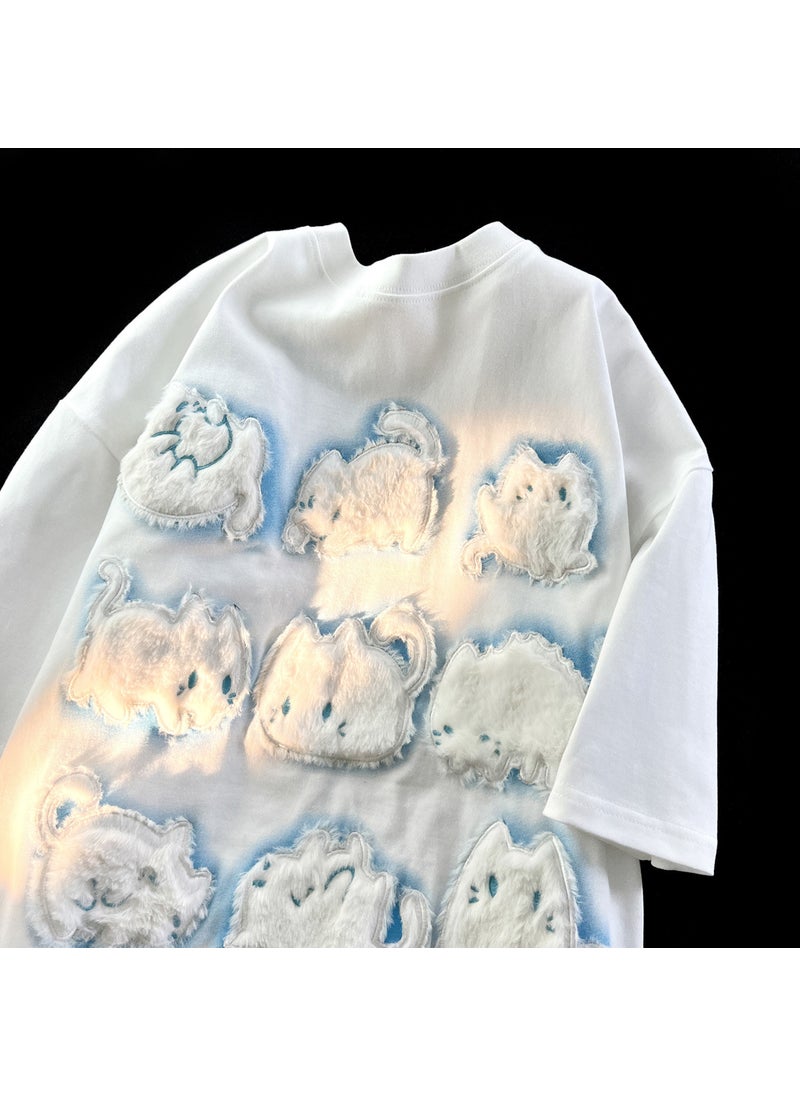 Generic Cute Japanese Cotton Velour Bunny Tee Black  - Image 1