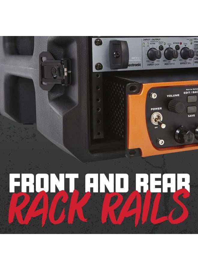 Gator Cases Pro Series Rotationally Molded 6U Rolling Rack Case with 19" Depth, Tow Handle & Recessed Wheels; Made in USA (G-PROR-6U-19),Black - Image 3