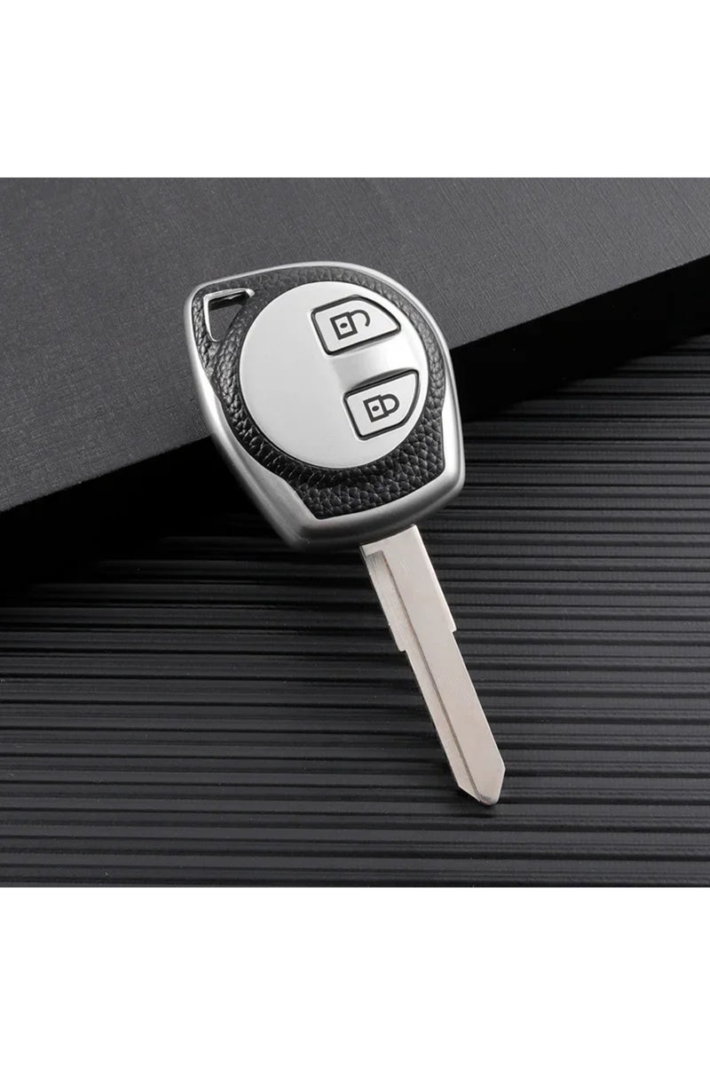 Silver TPU Car Key Case Cover for Suzuki SX4 Swift Liana Vitara Jimny Alto Ignis Esteem 2 Buttons Au