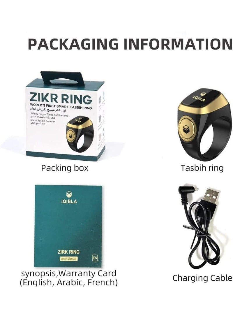 Zikr Tasbih Rings Smart with app( 20mm Green ) - Image 4