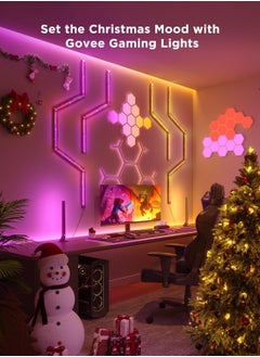 Milatech 10 Pack WIFI Bluetooth 5V USB Hexagonal Lights, Quantum Atmosphere LED Night Lights, Suitable for Gaming Bedroom Decoration, Creative Decorative Wall Lights, Wifi APP  - Image 2