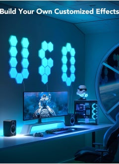Milatech 10 Pack WIFI Bluetooth 5V USB Hexagonal Lights, Quantum Atmosphere LED Night Lights, Suitable for Gaming Bedroom Decoration, Creative Decorative Wall Lights, Wifi APP  - Image 4