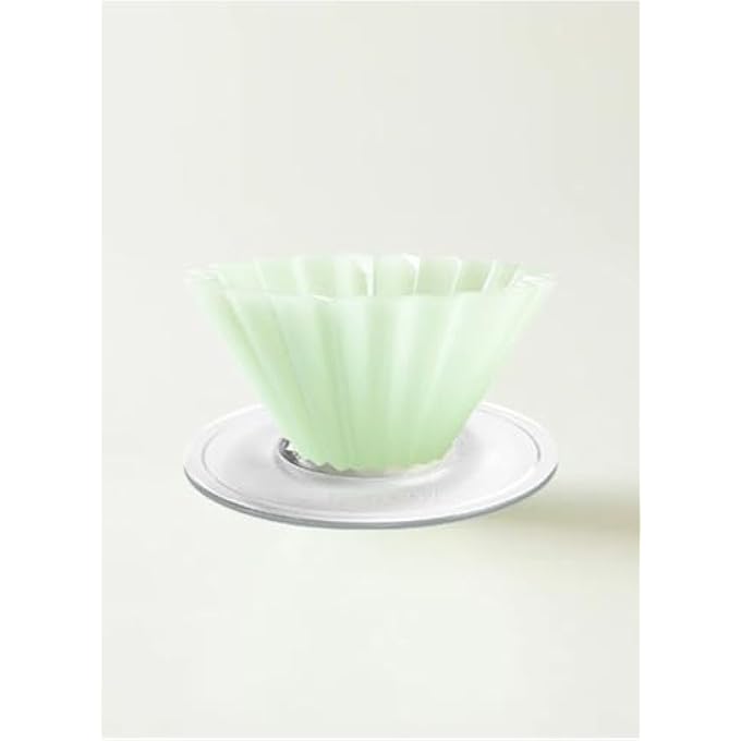 Origami Dripper Air S Pour Over Coffee Maker  12 Cup Capacity  Matte Green  Plastic Holder  Durable As Resin  Compatible With Vcf01  Wave 155 Filters - Image 1