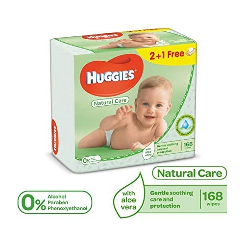 Huggies Baby Wipes Natural Care with Aloe Vera, 56 Count, Pack of 12, Total 672 Wipes - Image 2