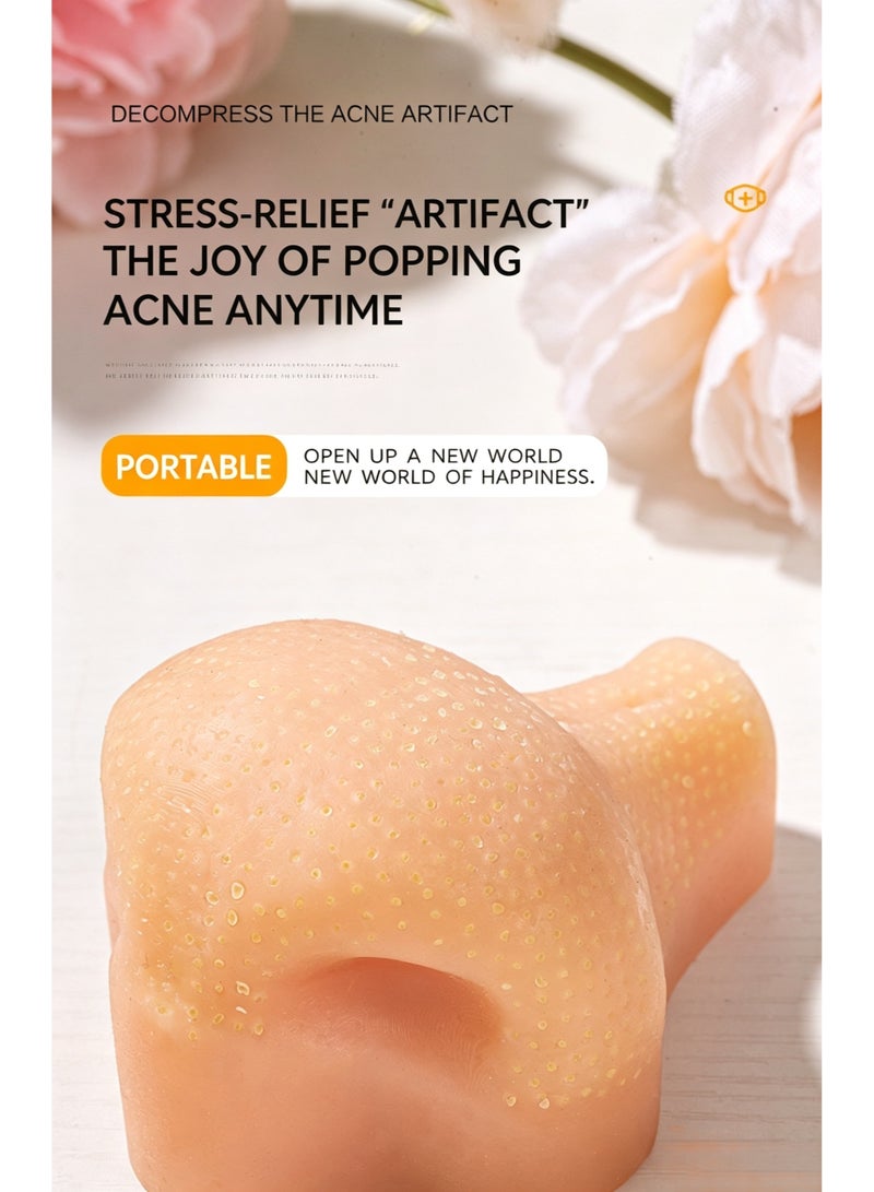 general Anti-stress tool, acne squeeze toy, simulated nose model clip, pimple strawberry nose, relieve anxiety and depression - Image 1