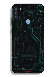 Tolwak غطاء حماية لهاتف Samsung Galaxy A11 دوائر فنية رقمية بسيطة شاشات متعددة  - Image 1