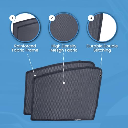 NEODRIFT 'NeoShade' Magnetic Car Sunshades for Skoda Kylaq (Set of 2 - Front Row Only)(UV Protection, Magnetic Grip, Privacy & Heat Control) - Image 2