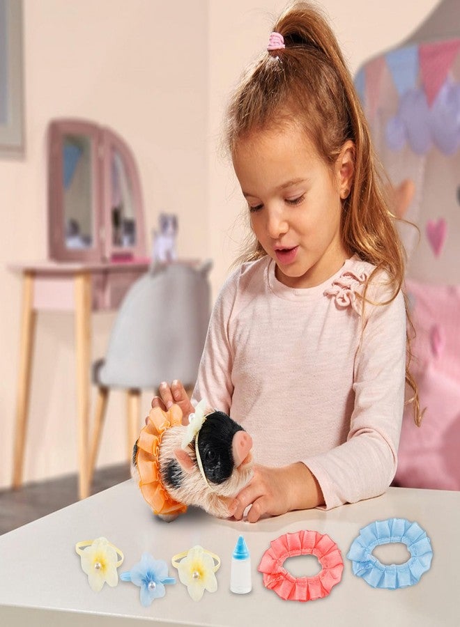 HOTBEST Silicone Pig Silicone with Nursing Bottle and Clothing Accessories 5 Inch Lifelike Pig Doll Cute Realistic Miniature Reborn Interesting Full Body Toys (D) - Image 4