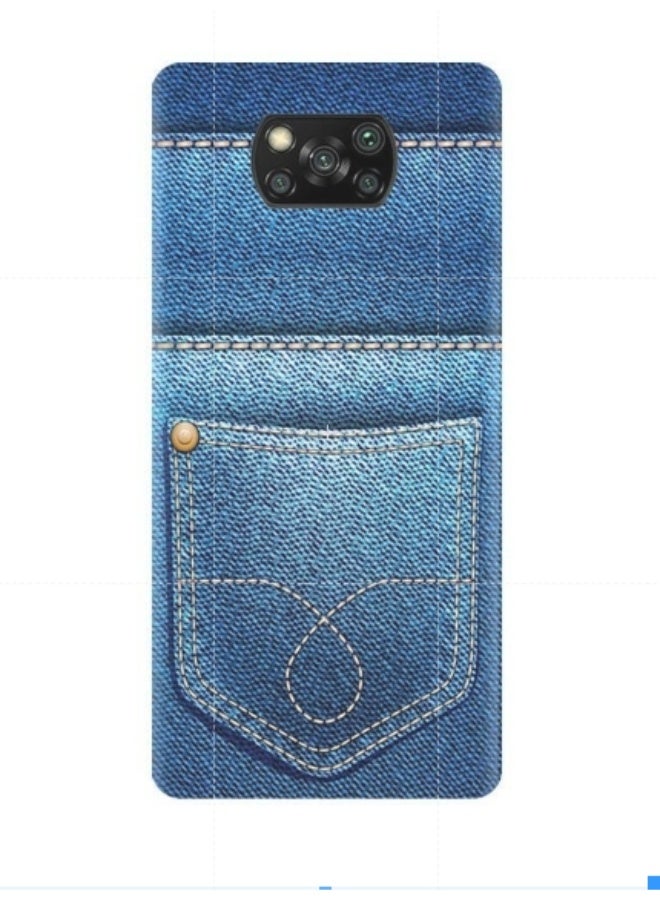 إيه إم سي ديزاين غطاء حماية واق لهاتف شاومي بوكو X3 NFC أزرق