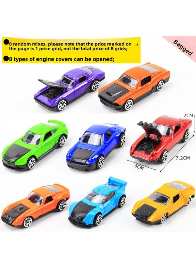 1:64 Sliding Mini Alloy Car Model Racing Metal Car Model Simulation Sports Car Decoration Children's Small Toys 