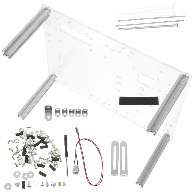 هيكل حاسوب مفتوح رف إطار شفاف متوافق مع لوحات أم ITX MicroATX - Image 2