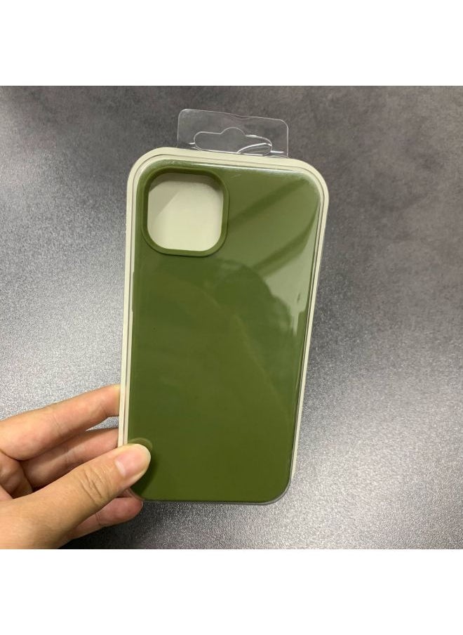 Generic - For Iphone16 Liquid Silicone Phone Case For Iphone 16Pro Max/16Pro Full Covering Drop-Resistant Protective Case-Color:Pine Forest Green [with Logo]-Applicable Model:For Iphone16pro [sealed Packaging] - Image 1